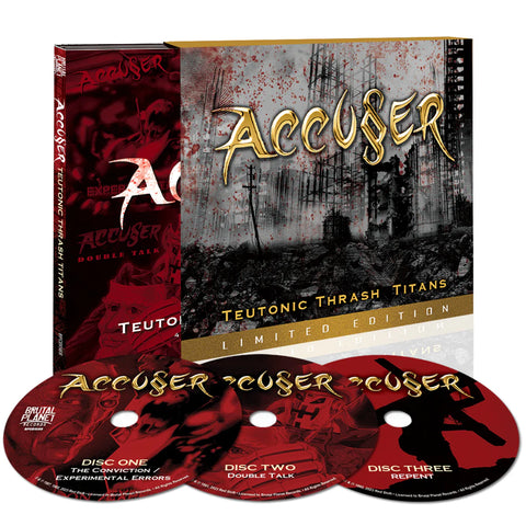 Accuser - Teutonic Thrash Titans (*NEW 3-CD Box Set, 2023, Brutal Planet) 4x 80's Classic Thrash Albums on 3 CDs! Crunchy 80's Thrash Brilliance!